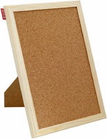 memobe Tablica korkowa 30 x 21 cm – z drewnianą ramą, pionowa lub pozioma