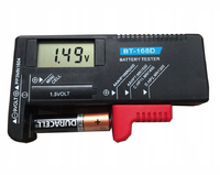 Miernik tester baterii akumulatorów AAA AA BT-168D LCD widok z przodu