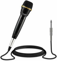Mikrofon dynamiczny karaoke Moukey MWm-2 XLR widok z przodu