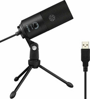 Mikrofon pojemnościowy gamingowy Fifine K669B USB widok z boku