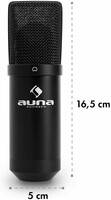 Mikrofon pojemnościowy studyjny Auna MIC-900 USB widok z przodu