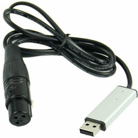 Mini adapter interfejsu z USB do DMX512 HK-WDMX03C widok z przodu