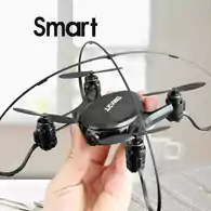 Mini dron zdalnie sterowany SMART M3 WiFi osłony biały widok z przodu