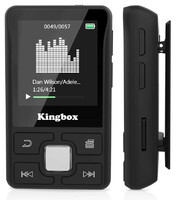 Mini odtwarzacz MP3 Kingbox X55 32GB LCD BT 4.1 klips widok z przodu