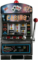 Mister Gadget Automat do gier – metalowy mini jednoręki bandyta, czarny