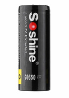 Mocny akumulator bateria Soshine 26650 5500mAh 3.7V widok  zprzodu