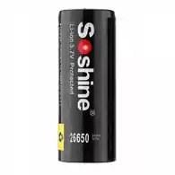 Mocny akumulator bateria Soshine 26650 5500mAh 3.7V widok  zprzodu