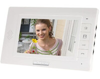 Monitor do wideo domofonu KKmoon LCD 7 cali biały widok z przodu