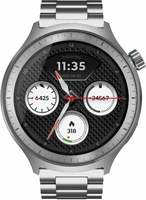 Motorola Moto Watch Premium 47 mm - smartwatch OLED, srebrny