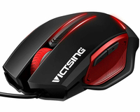 Mysz myszka przewodowa gamingowa VicTsing PC117A RGB widok z przodu