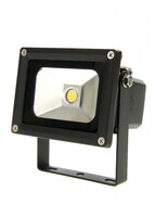 Naświetlacz lampa reflektor halogen LED Livarno Lux 10W czarna widok z przodu