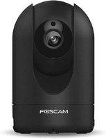 Niania elektroniczna IP Foscam R2 1080P FHD WiFi czarny widok z przodu.