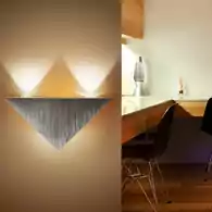 Nowoczesna lampa ścienna kinkiet 3 LED 3W widok na ścianie