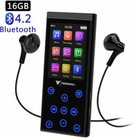 Odtwarzacz MP3 Tenswall M2 16GB Bluetooth 4.2 bezstratny HiFi FM widok z przodu