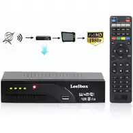 Odtwarzacz multimedialny tuner TV Box Leelbox DVB-T2 widok z przodu