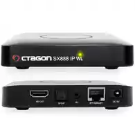 Odtwarzacz multimedialny tuner TV box Octagon SX888 IP IPTV VOD Xtream WebTV bez pilota widok z obu stron