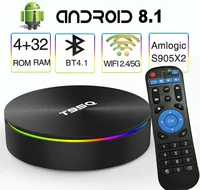 Odtwarzacz multimedialny tuner TV box Ott T95q Amlogic 4GB 64GB Android 8.1 widok z przodu