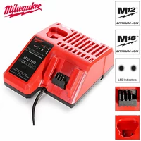 Oryginalna ładowarka Milwaukee M12-18C 12/14.4/18V 3A widok z boku