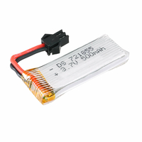 Oryginalny akumulator Lipo JJRC 3.7V 500mAh Va14 DS 721855 widok z boku