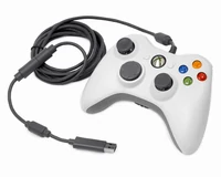 Oryginalny kontroler pad przewodowy XBOX 360 Biały widok z przodu