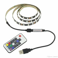 Oświetleniowa taśma LED RGB USB 5050 0.5m widok zestawu