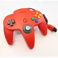 Pad do Nintendo 64 N64 kontroler pad USB PC czerwony widok z przodu