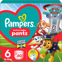 Pampers Active Baby Pieluchomajtki rozmiar 6, 60 szt. - pieluchomajtki dla dzieci 13kg+