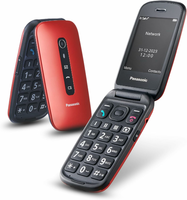 Panasonic KX-TU550 – telefon z klapką dla seniora, 4G, czerwony
