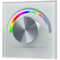Panel naścienny do taśm LED RGB przełącznik obrotowy widok z przodu