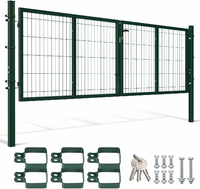 Peviasot – dwuskrzydłowa brama ogrodowa 300 x 100 cm ze stali ocynkowanej, zielona
