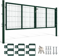 Peviasot – dwuskrzydłowa brama ogrodowa 300 x 100 cm ze stali ocynkowanej, zielona