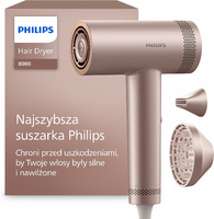 Philips Suszarka do włosów seria 8000 BHD837/10 – 1400 W, Rose Champagne