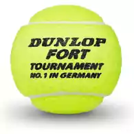 Piłki do tenisa firmy Dunlop Sport Fort Tournament widok z przodu.
