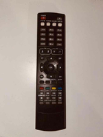 Pilot do telewizora TV STB RADIO DVR czarny widok z przodu.