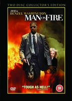 Płyta DVD film thriller Man on Fire Denzel Washington DE widok z przodu.
