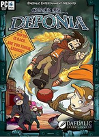 Płyta kompakotwa Chaos on Deponia CD-ROM widok z przodu.