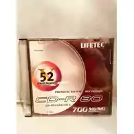 Płyta kompaktowa LIFETEC Premium Silver 700MB CD-R 80 widok z przodu.