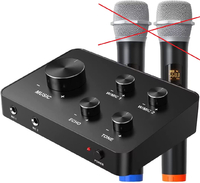 Profesjonalny przenośny mikser audio karaoke UHF, HDMI i AUX In/Out widok z przodu