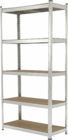 PROLINE Regal metalowy warsztatowy 180x90x40 cm, 5 polek, 875 kg, bialy