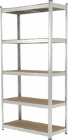 PROLINE Regal metalowy warsztatowy 180x90x40 cm, 5 polek, 875 kg, bialy