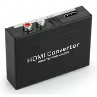 Przejściówka konwerter HDMI na HDMI RCA Toslink SPDiF widok z przodu