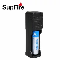 Przenośna ładowarka do ogniw USB SupFire 18650 18490 26650 16340 14550 10440 widok z przodu
