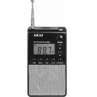 Przenośne mini radio kieszonkowe Akai APR25 widok z przodu