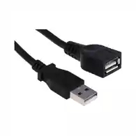 Przewód kabel przedłużający USB-USB 2.0 1.5m widok z przodu.