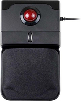 Przewodowa mysz Trackball Perixx PERIPRO-506 USB widok z podkładką