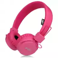 Przewodowe słuchawki nauszne NIA-A1 różowe