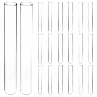 QWORK WD41989 – 20 szklanych probówek laboratoryjnych 20 x 150 mm, szkło borokrzemowe