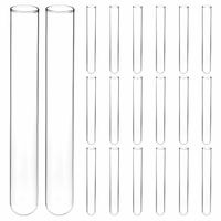 QWORK WD41989 – 20 szklanych probówek laboratoryjnych 20 x 150 mm, szkło borokrzemowe