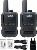 Radtel RT12 – zestaw 2 krótkofalówek PMR446 z ładowaniem USB, czarne