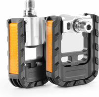 ROCKBROS Pedały składane aluminiowe 9/16 – z odblaskami, para